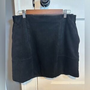 Banana Republic Suede Black Skirt